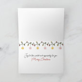 雪だるま付きクリスマスアイリッシュセッター カード (内部)