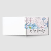 雪だるま付きクリスマスパーティーのゲストブック ゲストブック (全面)