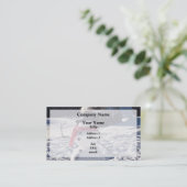 雪だるま付き帽子とスカーフ 名刺 (スタンド正面)