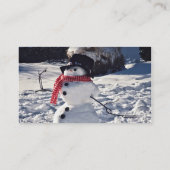 雪だるま付き帽子とスカーフ 名刺 (裏面)