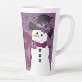 雪だるま付き梅 カフェラテマグ (右)