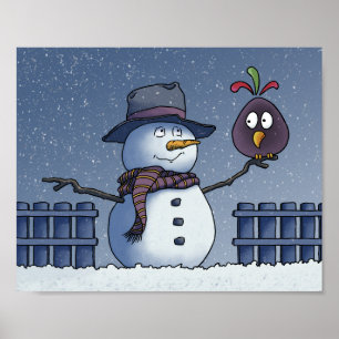 雪だるま付き ポスター