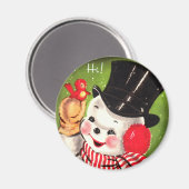 雪だるま付き マグネット (正面/裏面)