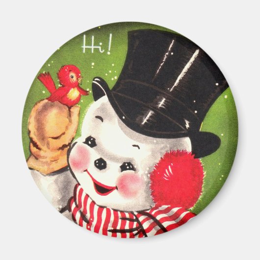 雪だるま付き マグネット (正面)