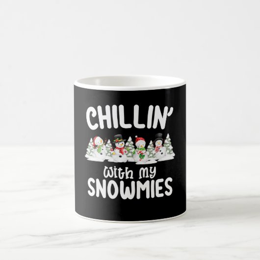 雪だるま仲間とくつろぎクリスマス コーヒーマグカップ (中央)