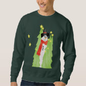 雪だるま休日デザイン スウェットシャツ (正面)