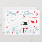 雪だるま伝統的クリスマスギフトカードホルダー カード (正面)