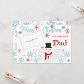 雪だるま伝統的クリスマスギフトカードホルダー カード (正面/裏面インサイチュ)