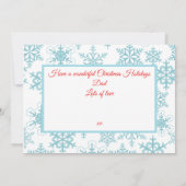 雪だるま伝統的クリスマスギフトカードホルダー カード (裏面)