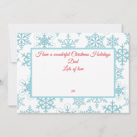 雪だるま伝統的クリスマスギフトカードホルダー カード (裏面)