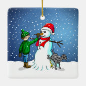 雪だるま作り セラミックオーナメント (裏面)