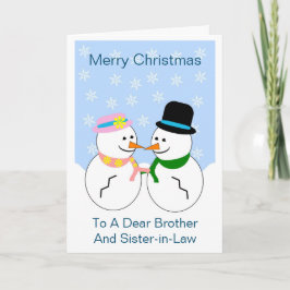 雪だるま兄妹クリスマスカード シーズンカード