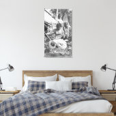 雪だるま写真作りアラスカ人 キャンバスプリント (インサイチュ (寝室))