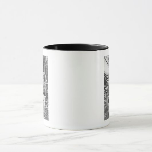 雪だるま写真作りアラスカ人 マグカップ (中央)