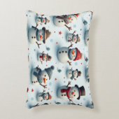 雪だるま写真枕 アクセントクッション (正面(垂直))