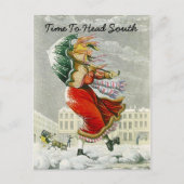 雪だるま冬の住所はがき 案内ポストカード (正面)