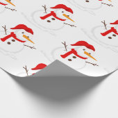 雪だるま冬クリスマスラッピング紙 ラッピングペーパー (角)