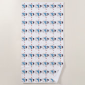 雪だるま冬ビーチタオル ビーチタオル (正面)