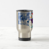 雪だるま冬メリークリスマス雪 トラベルマグ (中央)