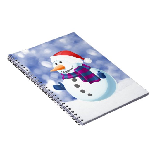 雪だるま冬メリークリスマス雪 ノートブック (右側)