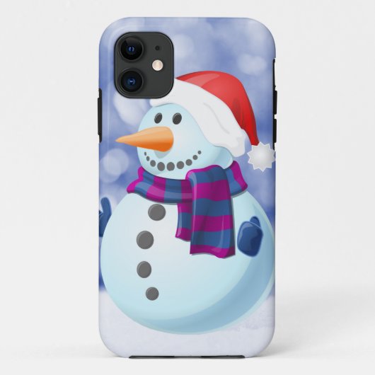 雪だるま冬メリークリスマス雪 Case-Mate iPhoneケース (裏面)