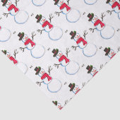 雪だるま冬レトロヴィンテージパーティークリスマス 薄葉紙 (詳細)