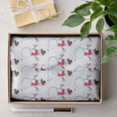 雪だるま冬レトロヴィンテージパーティークリスマス 薄葉紙 (ギフト)