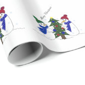 雪だるま冬場 ラッピングペーパー (ロールコーナー)