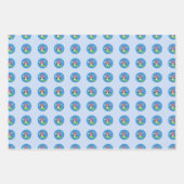 雪だるま冬季ラッピング紙シート ラッピングペーパーシート (正面)