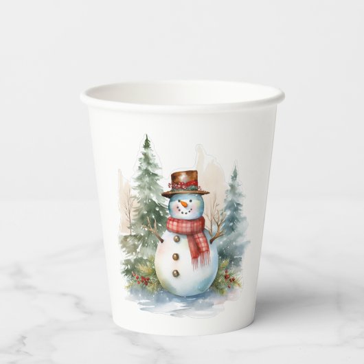 雪だるま冬林 紙コップ (裏面)