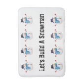 雪だるま冬用バスルームのマット バスマット (正面縦)