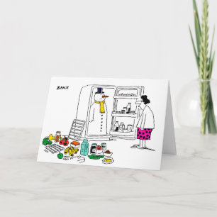 雪だるま冷蔵庫クリスマスカード シーズンカード