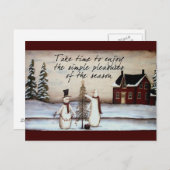 雪だるま初期のはがき ポストカード (正面/裏面)