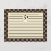 雪だるま初期のカードとクロウレシピカード ポストカード (裏面)