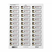 雪だるま初期の差出人住所ラベル – 休日 ラベル (フルシート)