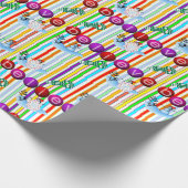 雪だるま包装紙信じ ラッピングペーパー (角)