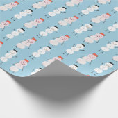 雪だるま包装紙 ラッピングペーパー (角)