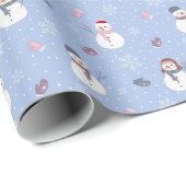 雪だるま包装紙 ラッピングペーパー (ロールコーナー)