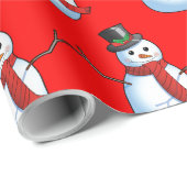 雪だるま包装紙 ラッピングペーパー (ロールコーナー)