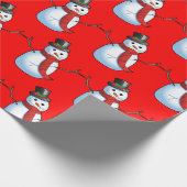 雪だるま包装紙 ラッピングペーパー (角)