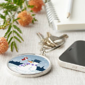 雪だるま及びストッキングのクリスマス キーホルダー (側面)