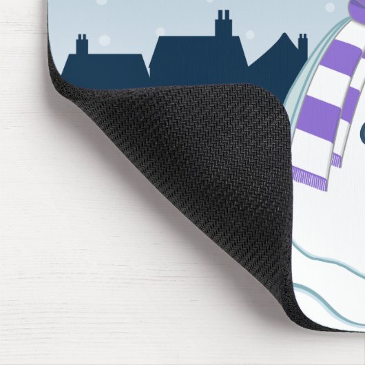 雪だるま及びストッキングのクリスマス マウスパッド (コーナー)