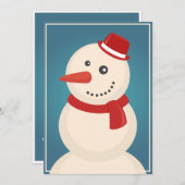 雪だるま及びトナカイ シーズンカード (正面/裏面)
