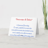 雪だるま及びロビンの休日カード シーズンカード (裏面)