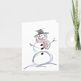 雪だるま叙事詩ジョークリスマスグリーティングカード サンキューカード