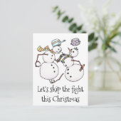 雪だるま同士の喧嘩 シーズンポストカード (スタンド正面)