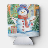 雪だるま名の追加クリスマスプレゼント 缶クーラー (裏面)