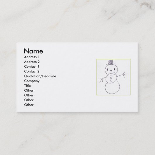 雪だるま名刺 名刺 (正面)