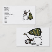 雪だるま名刺 名刺 (正面/裏面)