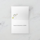 雪だるま吹雪クリスマスカード シーズンカード (内部)